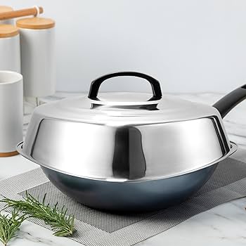Amazon | YARDWE ステンレス 鉄 鍋 蓋 丸型 しつけ 鉄板 蓋 鍋
